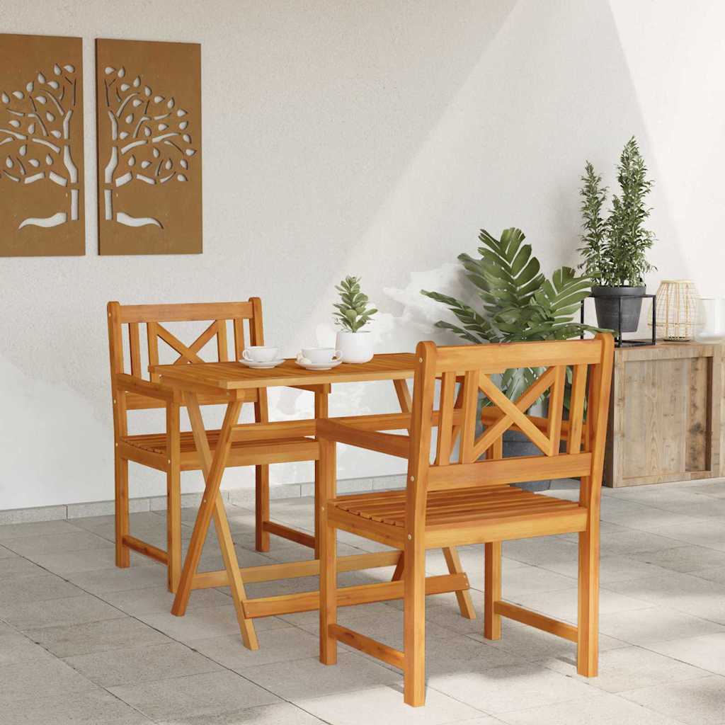 Hagestoler 2 pcs Naturlig Solid akasietre
