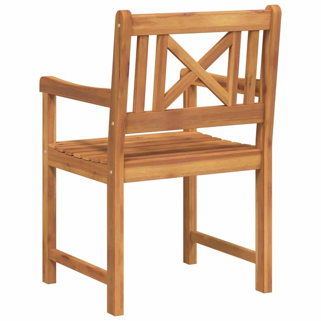 Hagestoler 2 pcs Naturlig Solid akasietre