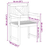 Hage Stol 2 pcs Brun 56 x 56 x 90 cm Massivt akasietre