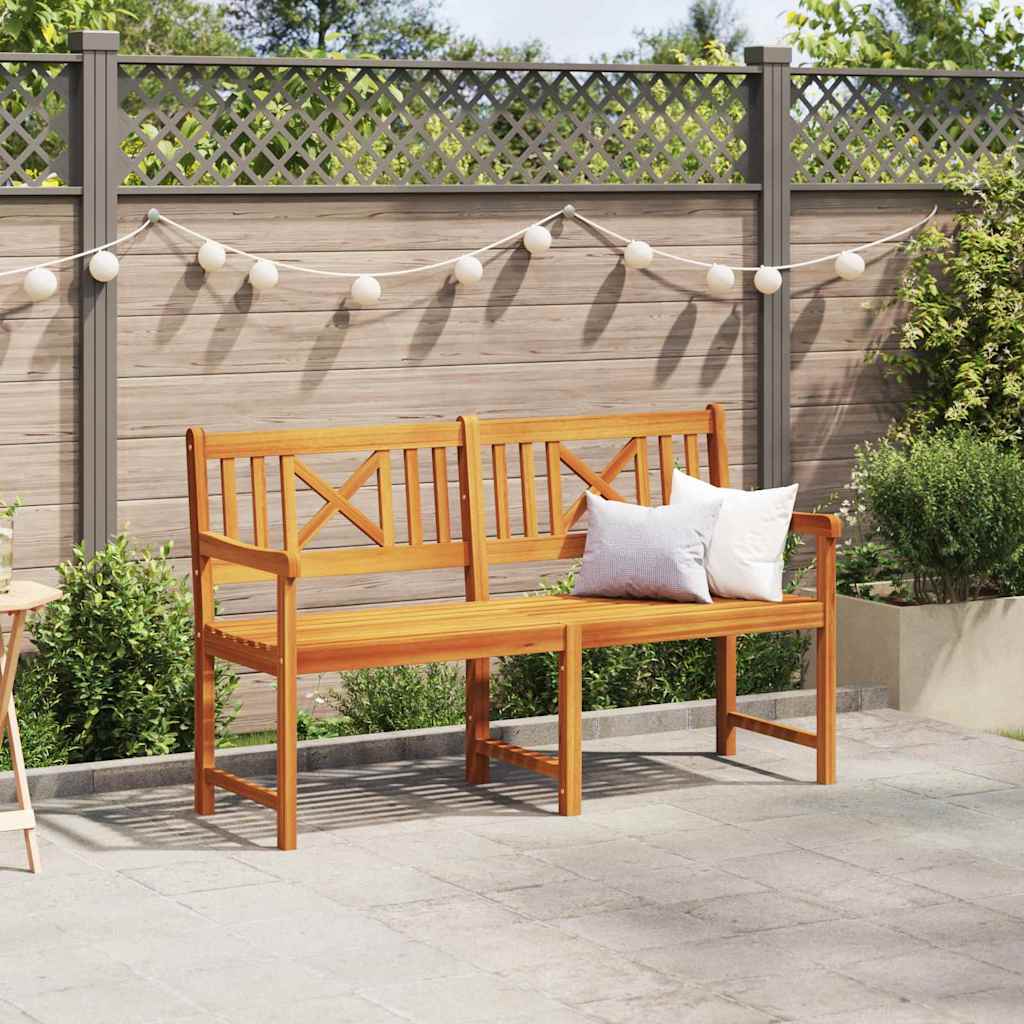 Utendørs benk Naturlig 150 x 56 x 90 cm Solid akasietre