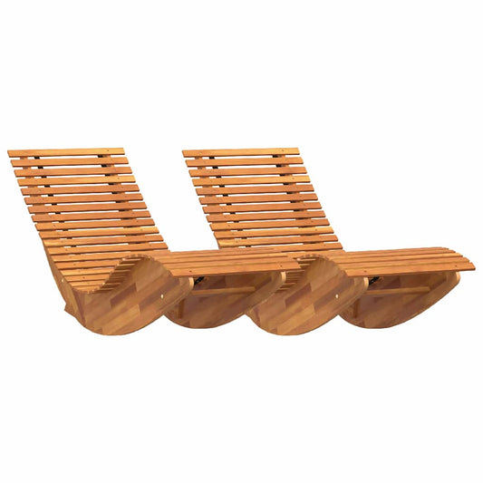 Sofa 2-person 2 pcs Brun 154 x 60 x 74 cm Solid akasietre