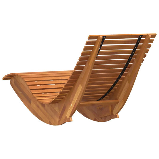 Sofa 2-person 2 pcs Brun 154 x 60 x 74 cm Solid akasietre