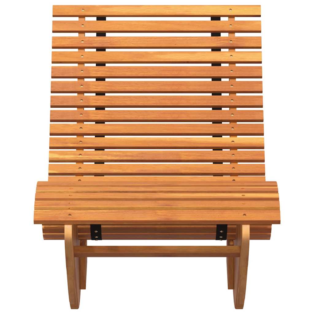 Sofa 2-person 2 pcs Brun 154 x 60 x 74 cm Solid akasietre