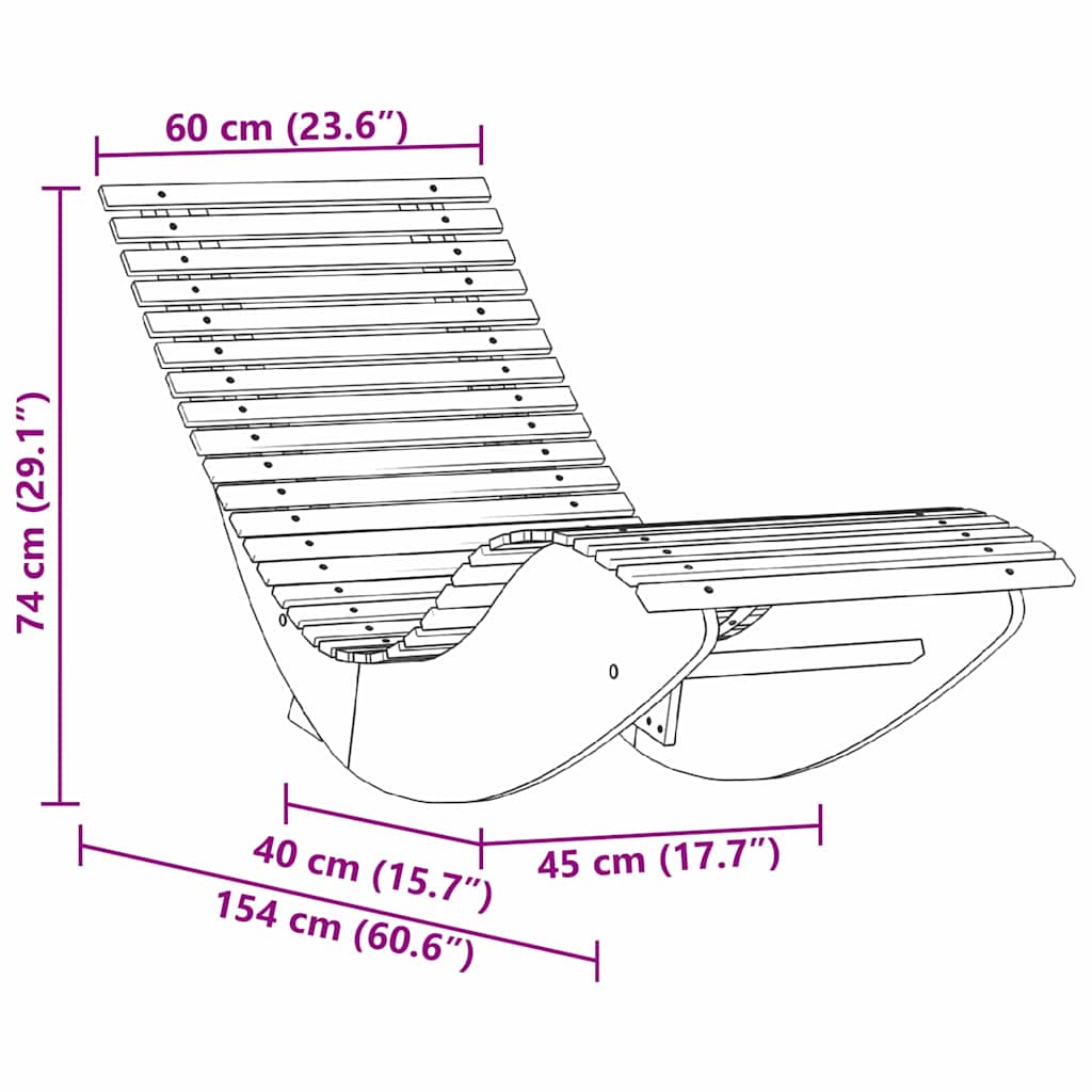 Sofa 2-person 2 pcs Brun 154 x 60 x 74 cm Solid akasietre