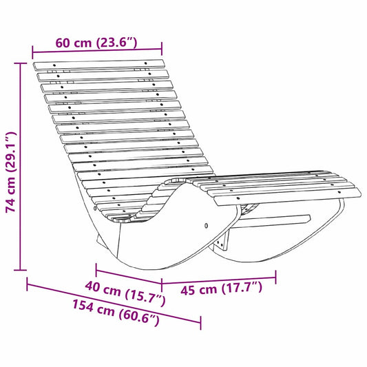 Sofa 2-person 2 pcs Brun 154 x 60 x 74 cm Solid akasietre