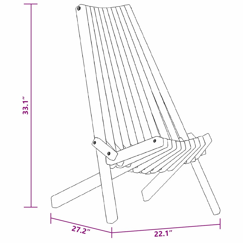 Foldbare Hage Stoler 2 pcs Brun 56 x 69 x 84 m heltre akasie