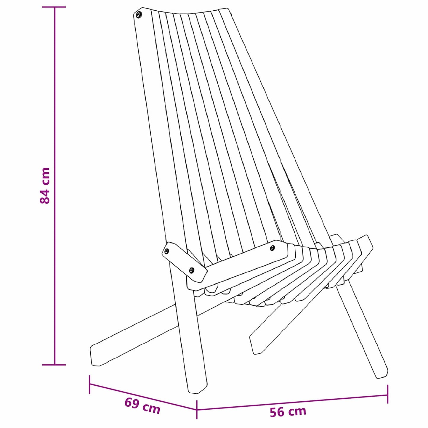 Stol 2 pcs Brun 69 x 56 x 84 cm Solid akasietre