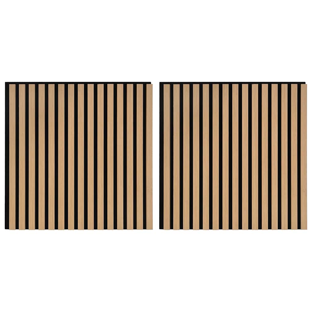 akustiske veggpaneler 2 stk lamell 60,5x60 cm eikefiner