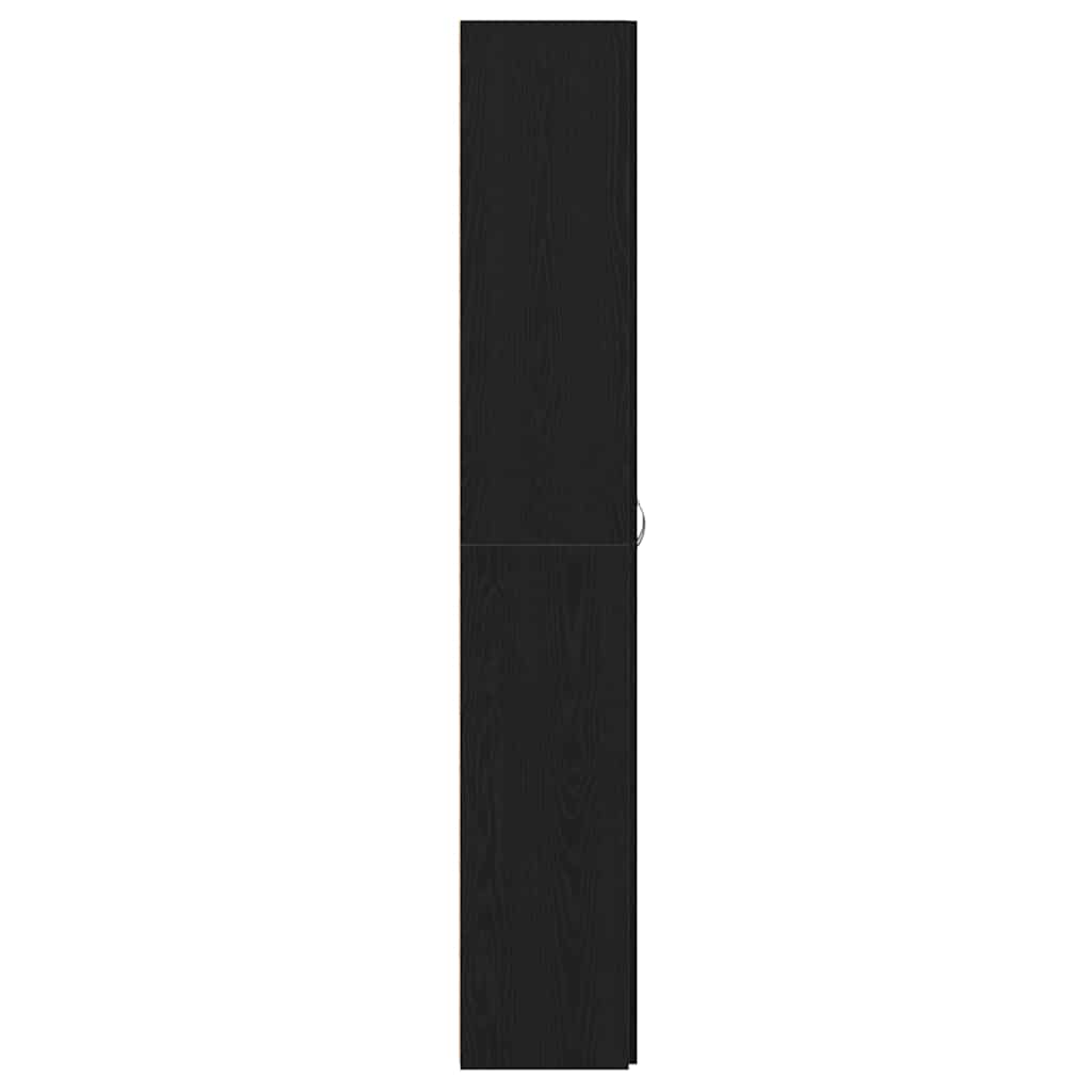 Kontorskap med hylle Svart Eik 60 x 32 x 190 cm Konstruert tre vidaXL