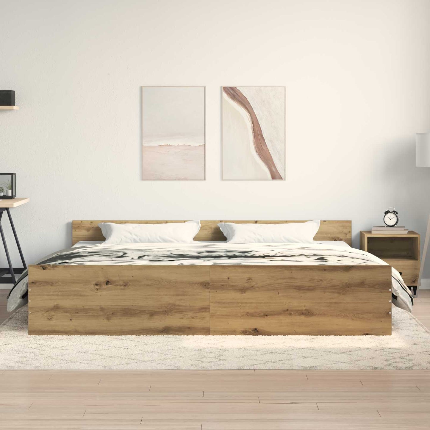 Sengestamme Artisan Eik 203 x 203 x 50 cm Konstruert tre