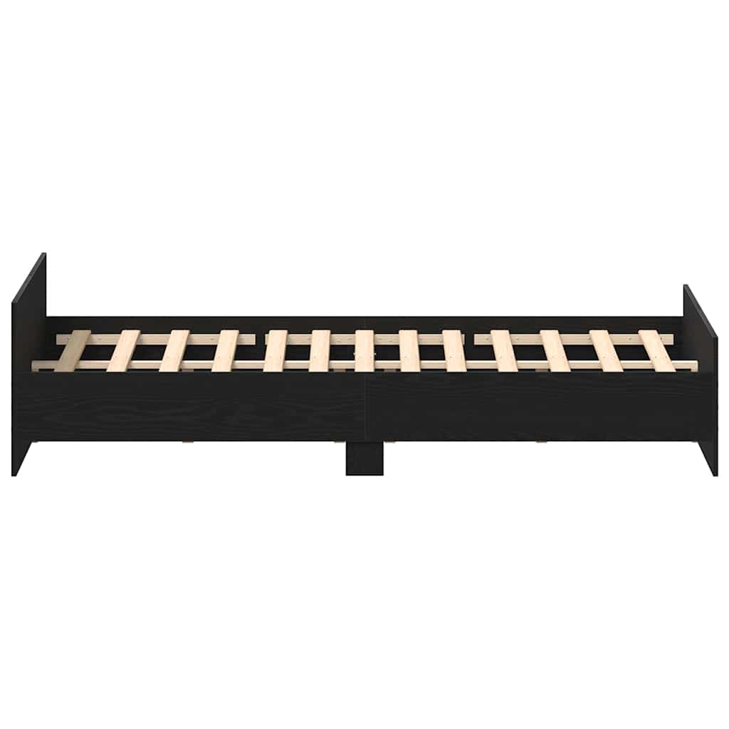 Sengeramme uten madrass madrass svart eik 200x200 cm