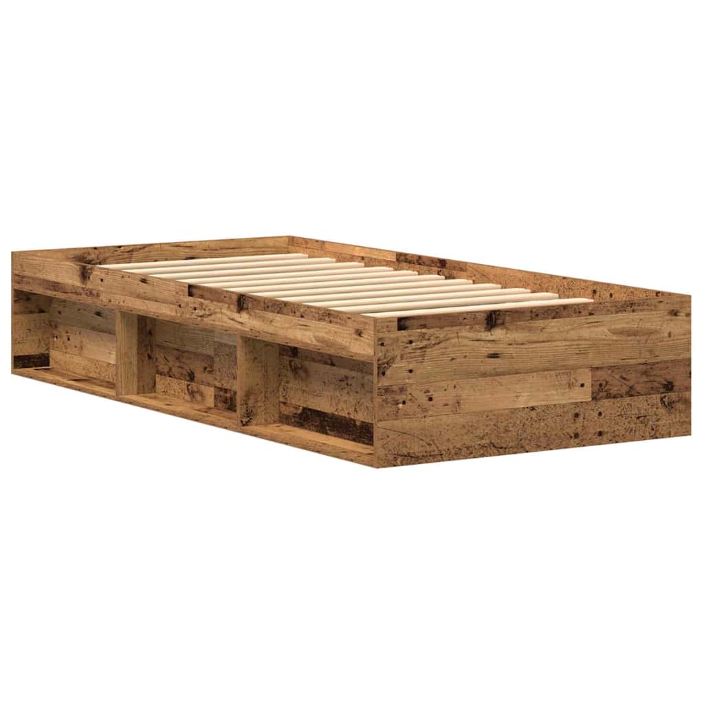 Sengeramme uten madrass gammelt tre 75x190 cm konstruert tre