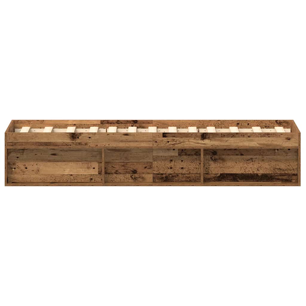 Sengeramme uten madrass gammelt tre 75x190 cm konstruert tre
