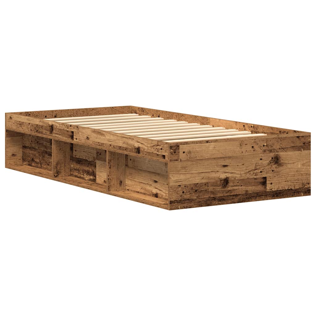 Sengeramme uten madrass gammelt tre 75x190 cm konstruert tre