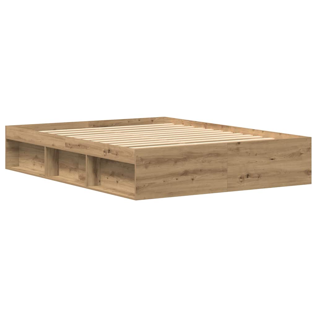 Sengeramme uten madrass artisan eik 150x200 cm konstruert tre