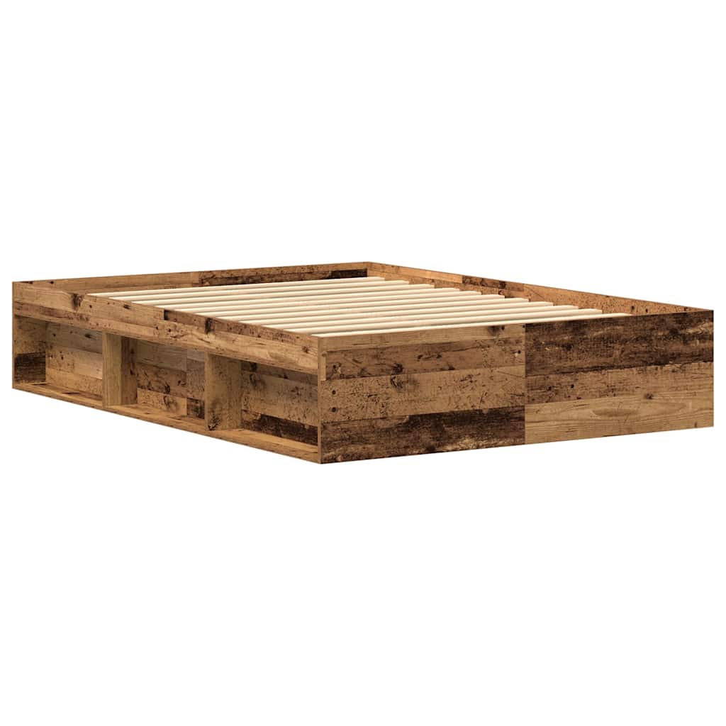 Sengeramme uten madrass gammelt tre 135x190 cm konstruert tre
