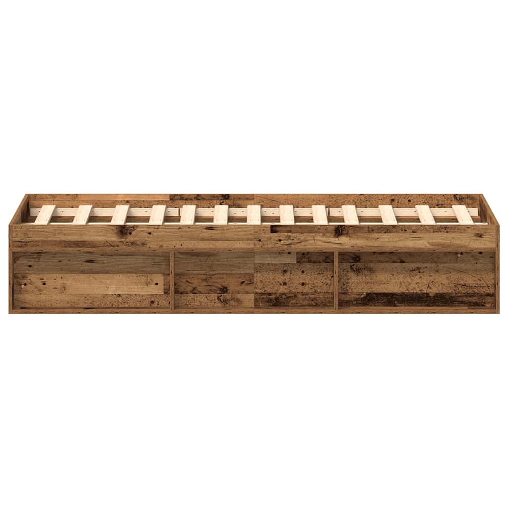 Sengeramme uten madrass gammelt tre 135x190 cm konstruert tre
