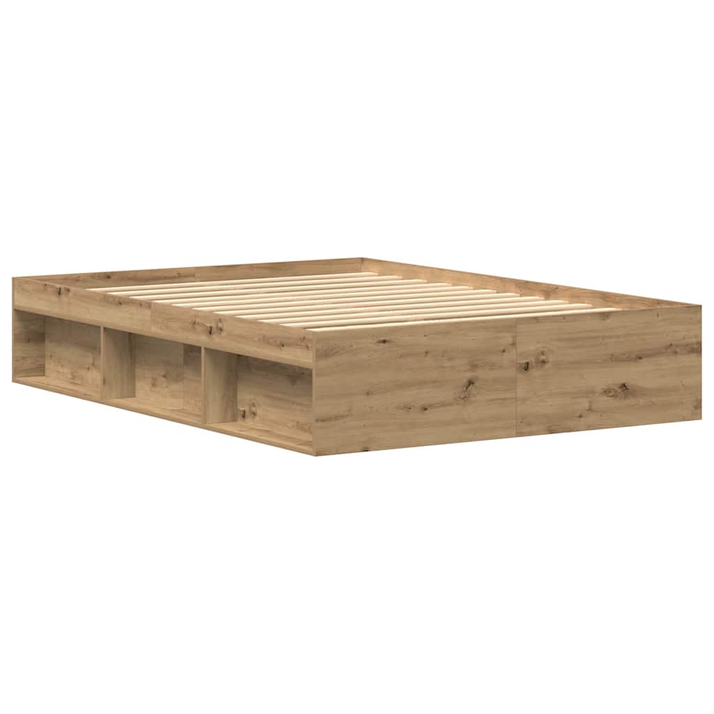 Sengeramme uten madrass artisan eik 135x190 cm konstruert tre