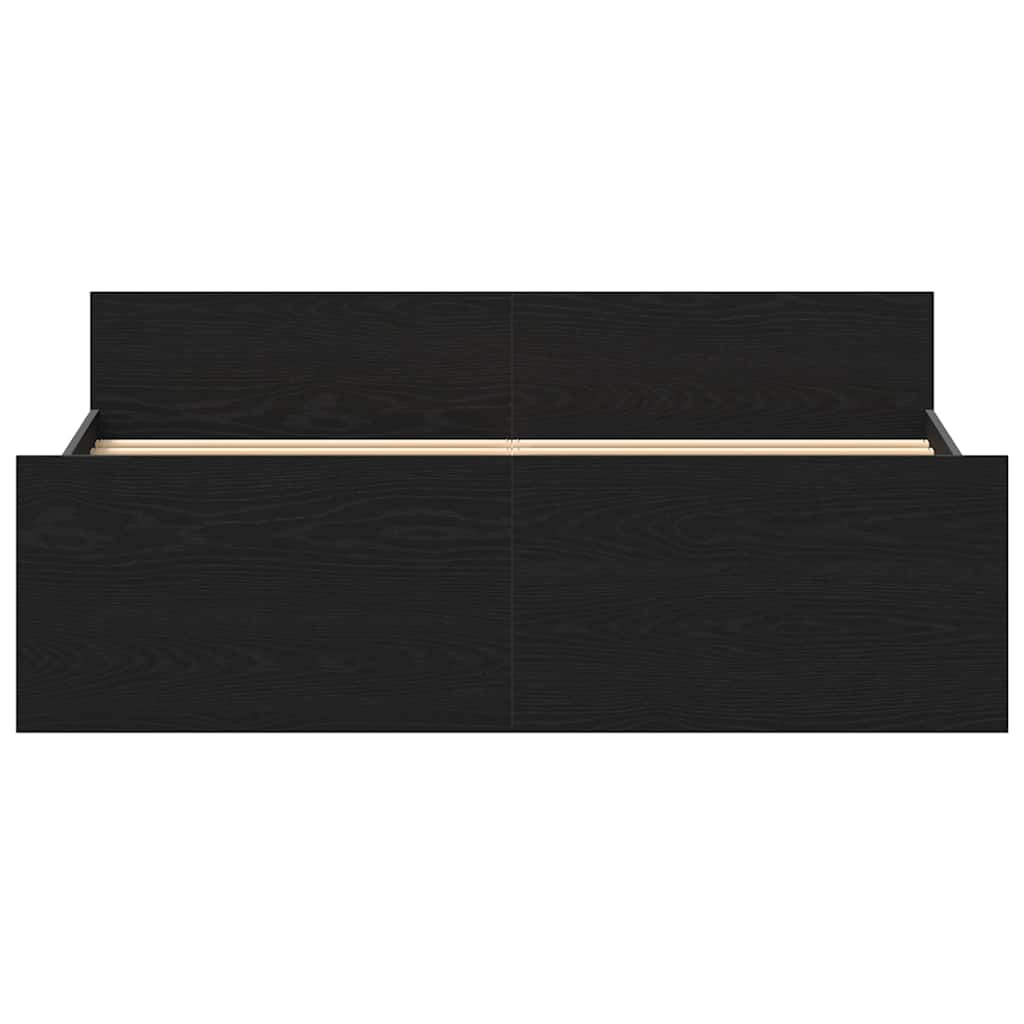 Sengeramme uten madrass svart eik 120x200 cm konstruert tre