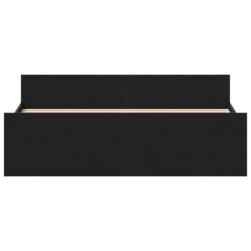 Sengeramme uten madrass svart eik 160x200 cm konstruert tre