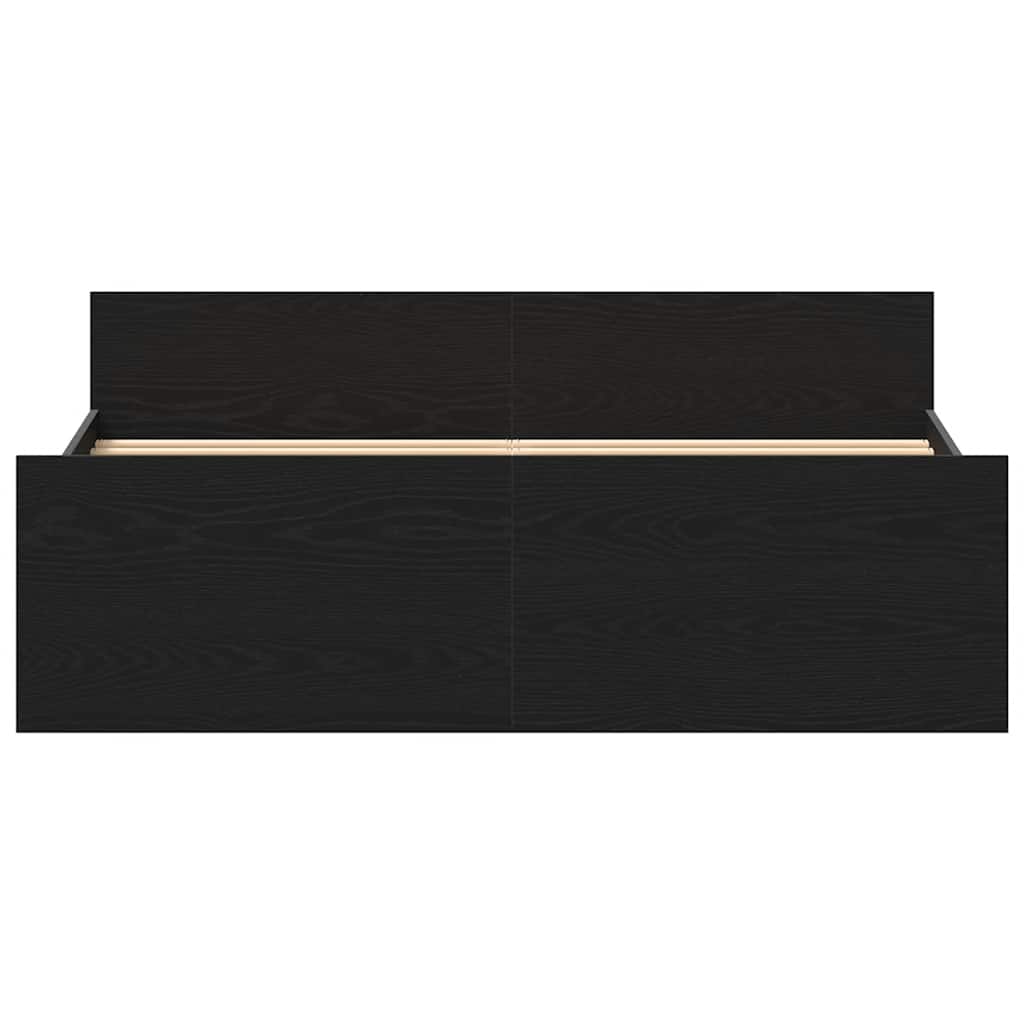 Sengeramme uten madrass svart eik 140x190 cm konstruert tre