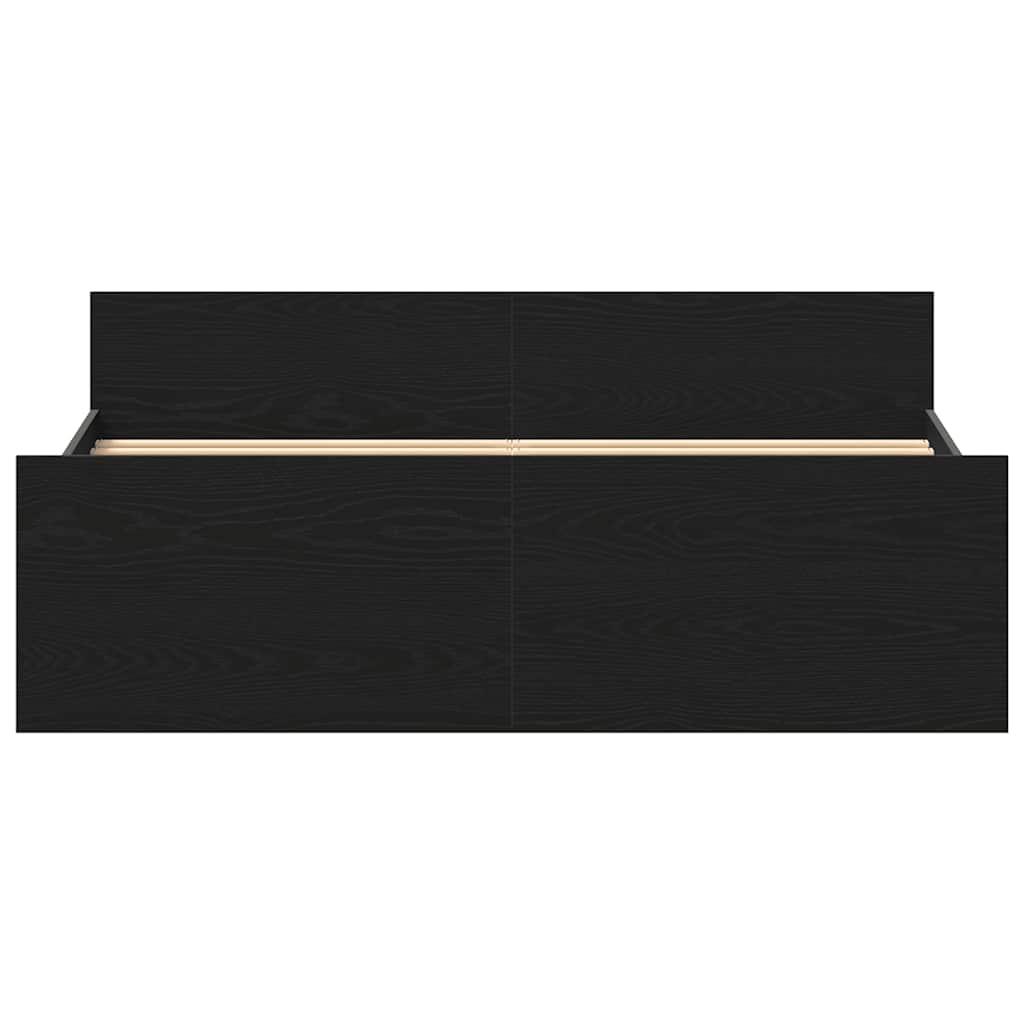 Sengeramme uten madrass svart eik 135x190 cm konstruert tre
