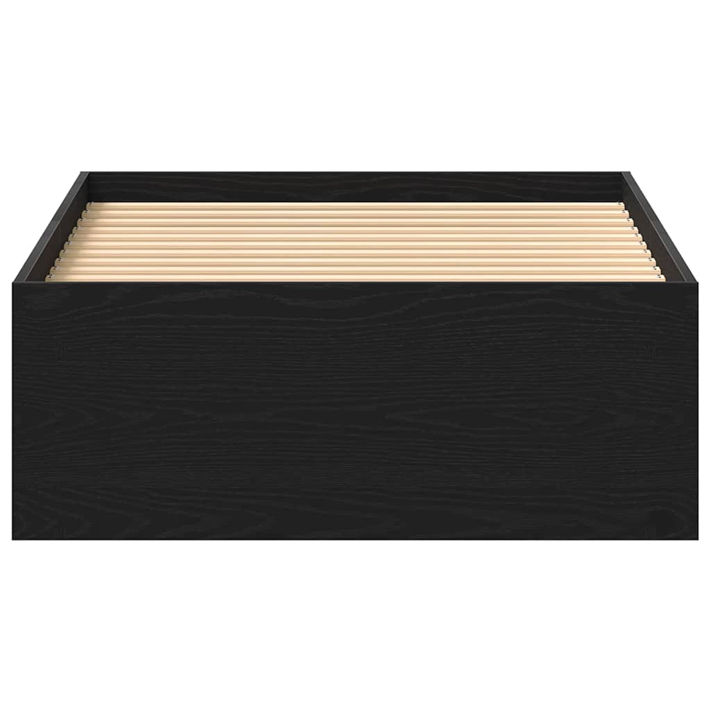 Sengeramme uten madrass svart eik 90x200 cm konstruert tre