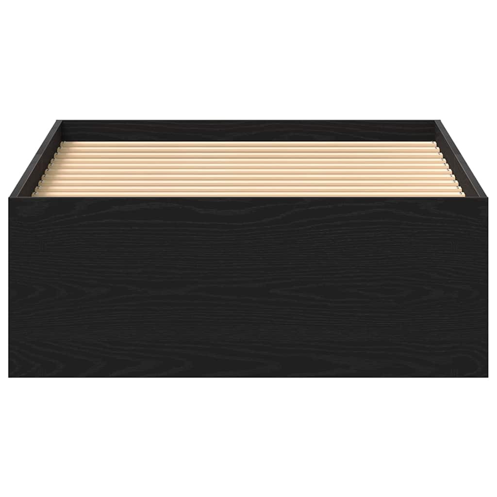 Sengeramme uten madrass svart eik 90x190 cm konstruert tre