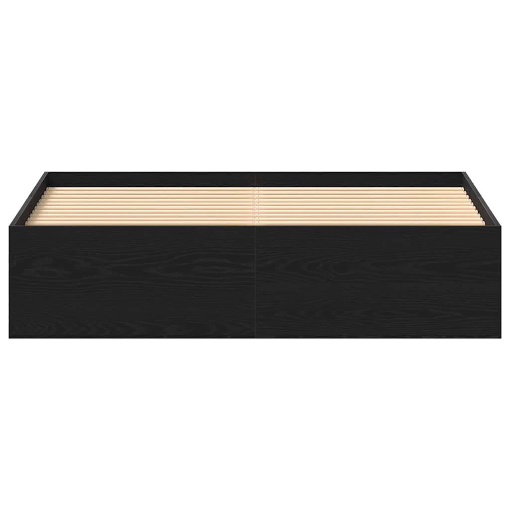 Sengeramme uten madrass svart eik 160x200 cm konstruert tre