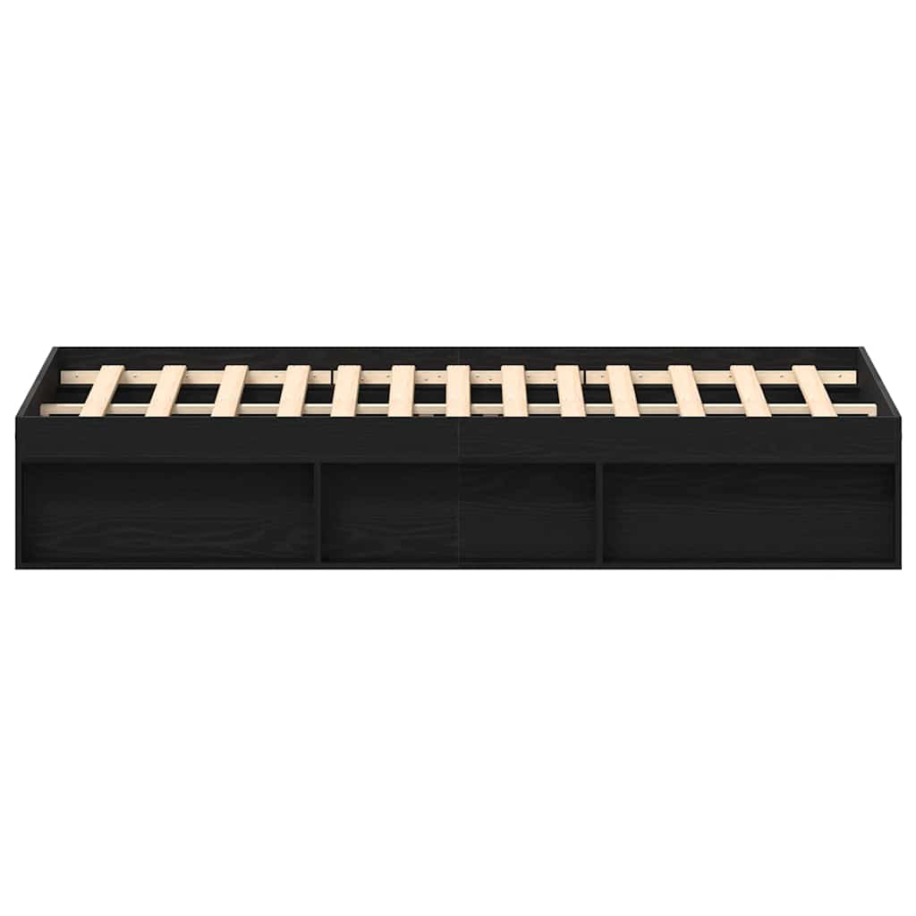 Sengeramme uten madrass madrass svart eik 200x200 cm