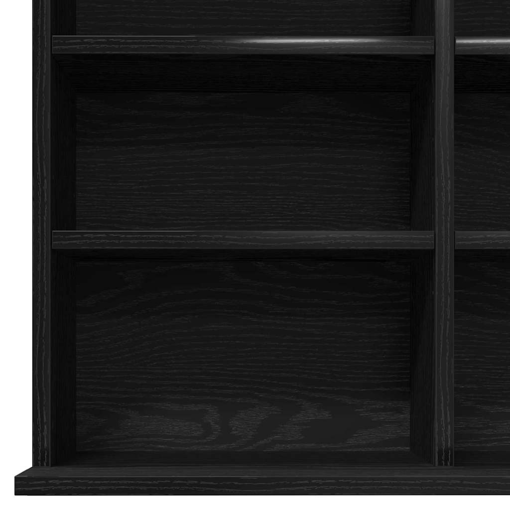 CD skap med hylle Svart Eik 101 x 23 x 177,5 cm Konstruert tre