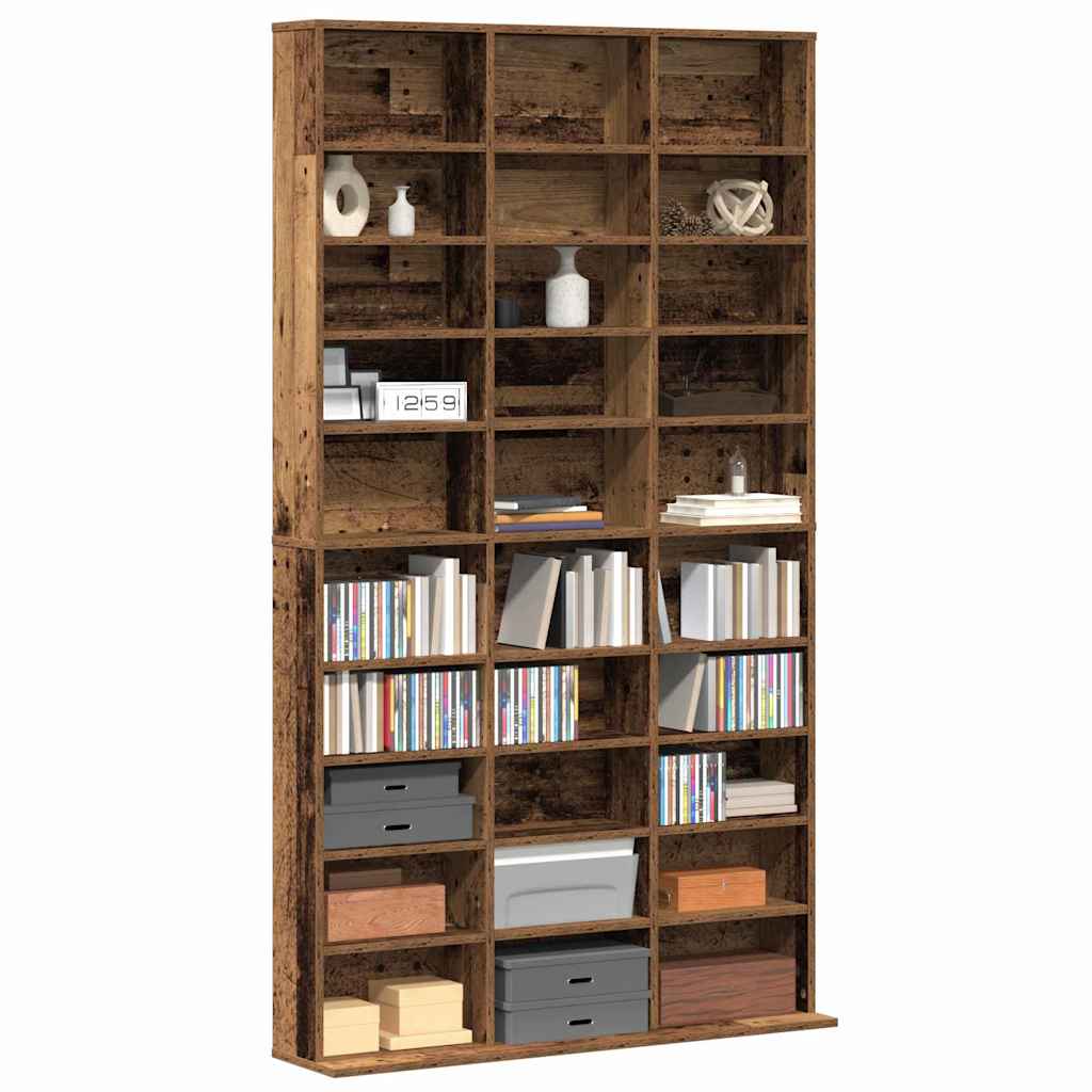 CD skap Gammelt tre 101 x 23 x 177,5 cm Konstruert tre
