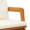 Hage Stol med pute 2 pcs Brun Massivt akasietre