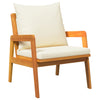 Hage Stol med pute 2 pcs Brun Massivt akasietre