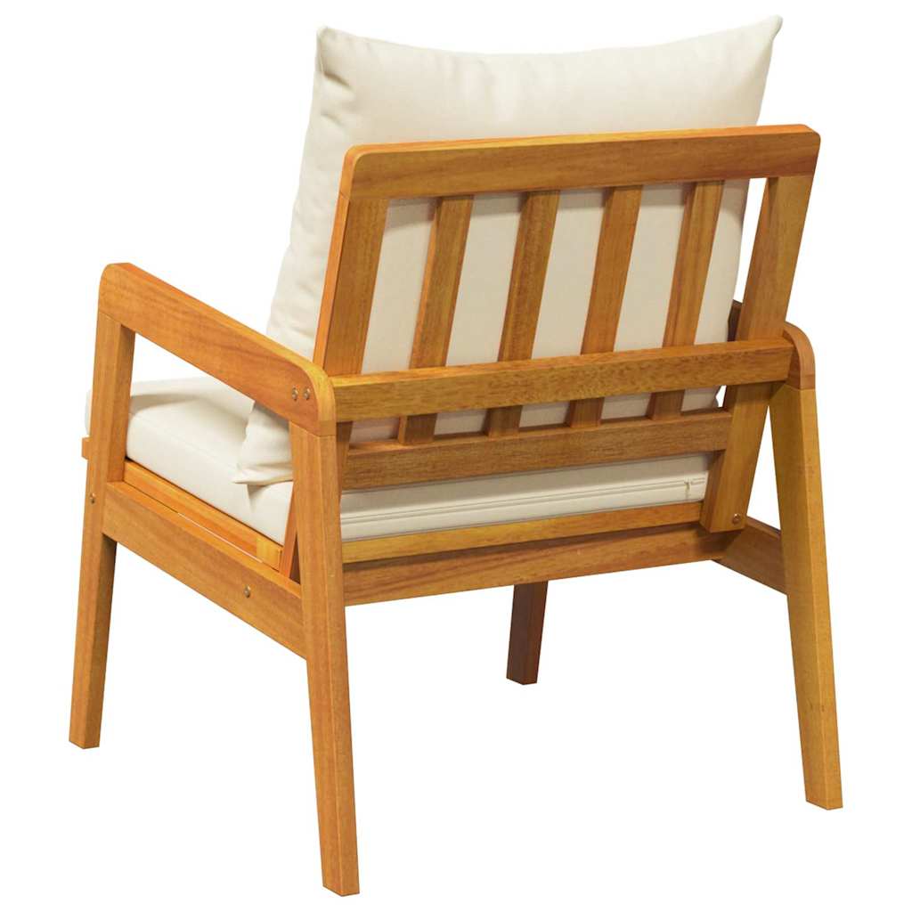 Hage Stol med pute 2 pcs Brun Massivt akasietre