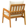 Hage Stol med pute 2 pcs Brun Massivt akasietre