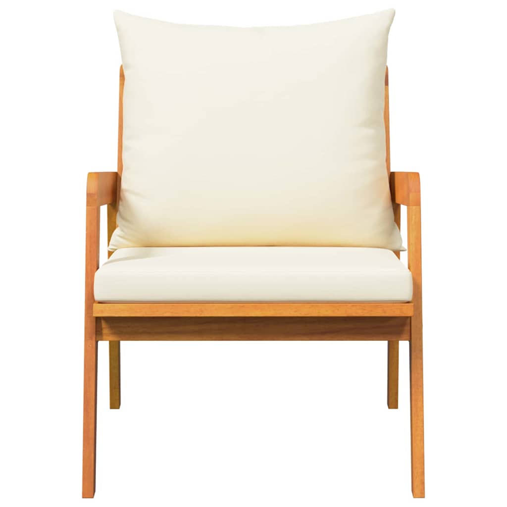 Hage Stol med pute 2 pcs Brun Massivt akasietre