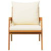 Hage Stol med pute 2 pcs Brun Massivt akasietre