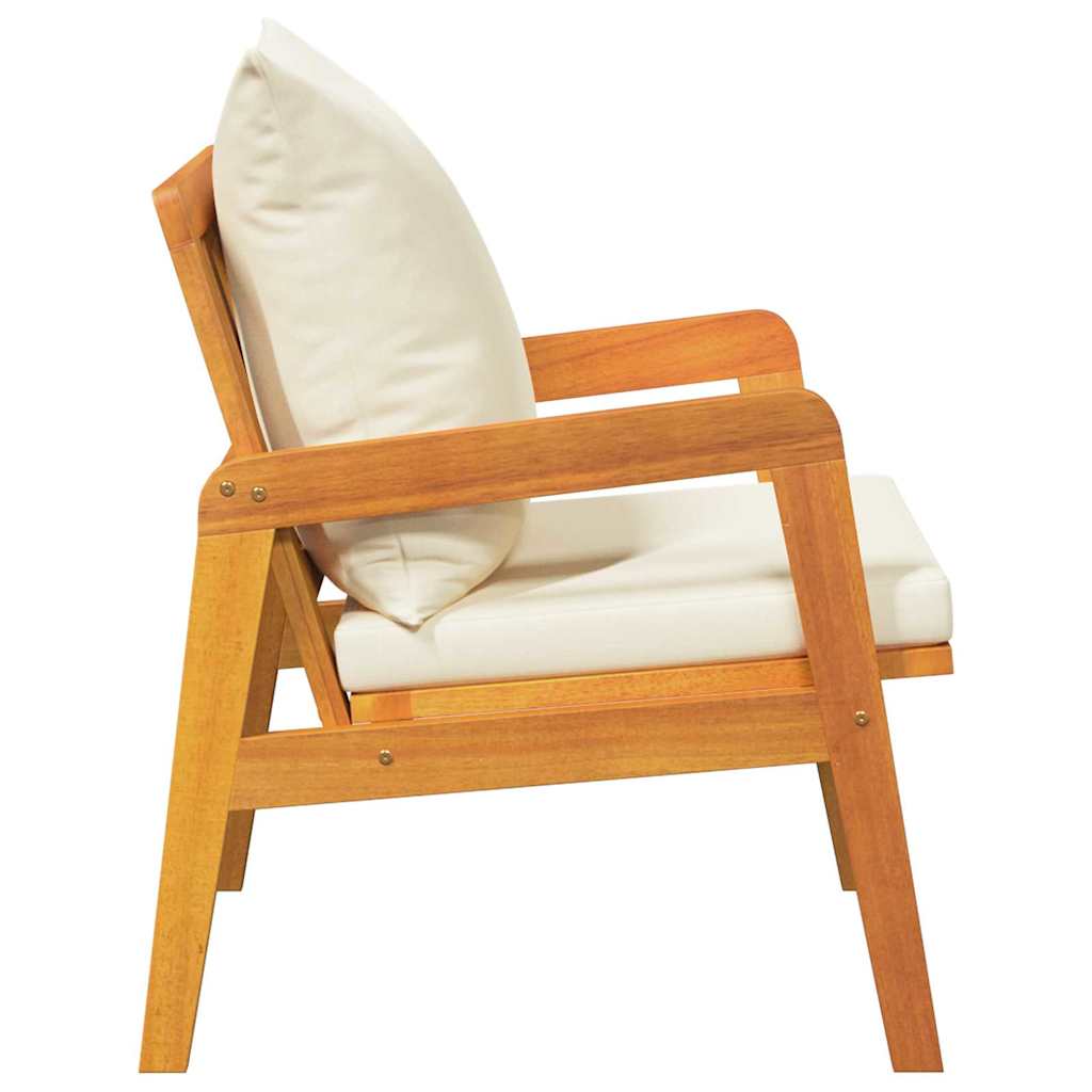 Hage Stol med pute 2 pcs Brun Massivt akasietre