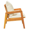 Hage Stol med pute 2 pcs Brun Massivt akasietre