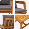 Bistrosett 3 pcs Brun 45 x 45 x 38cm Massivt akasietre