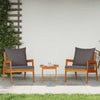 Bistrosett 3 pcs Brun 45 x 45 x 38cm Massivt akasietre