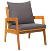 Bistrosett 3 pcs Brun 45 x 45 x 38cm Massivt akasietre