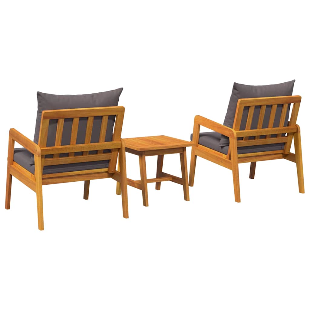 Bistrosett 3 pcs Brun 45 x 45 x 38cm Massivt akasietre