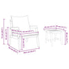 Bistrosett 3 pcs Brun 45 x 45 x 38cm Massivt akasietre
