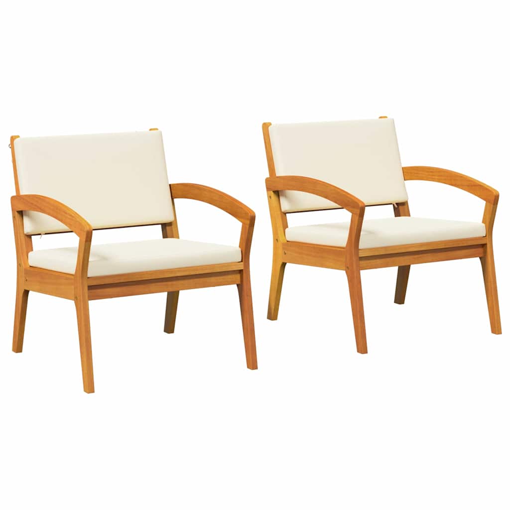 Hage Stol 2 pcs Brun Massivt akasietre