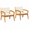 Hage Stol 2 pcs Brun Massivt akasietre