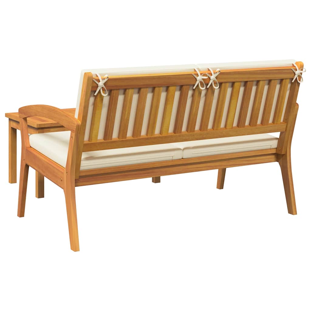 Bistrosett med pute 2 pcs Brun Massivt akasietre