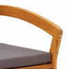 Hage Stol med pute 2 pcs Brun Massivt akasietre