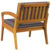 Hage Stol med pute 2 pcs Brun Massivt akasietre